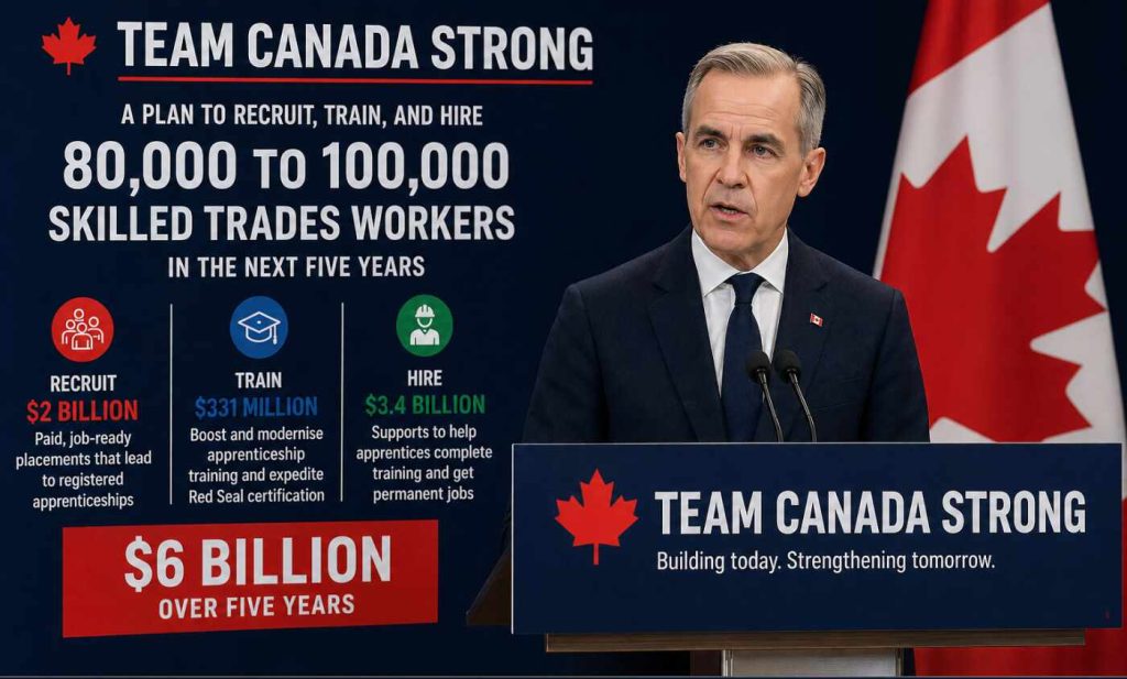Carney unveils $6B ‘Team Canada Strong’ plan to recruit up to 100,000 skilled trades workers