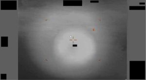 Screenshot of declassified CENTCOM footage showing a "diamond-shaped" UAP moving at 434 knots, invisible to the naked eye and only detectable via Short-Wave Infrared.