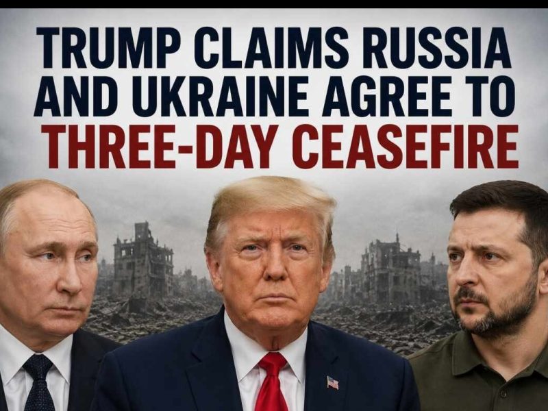 Russia and Ukraine Agree to Three-Day Ceasefire, Says Trump