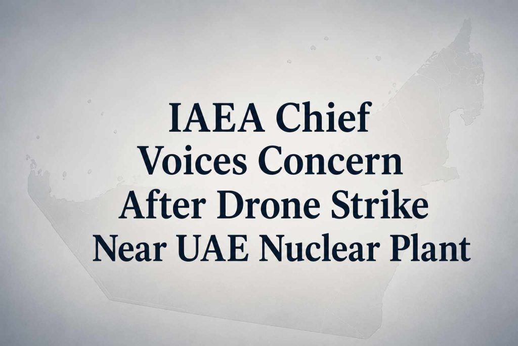 Drone Strike Causes Fire Near UAE’s Barakah Nuclear Plant, Radiation Levels Normal