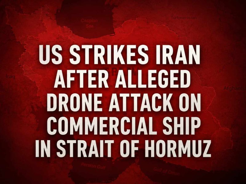 US Strikes Iran After Alleged Drone Attack on Commercial Ship in Strait of Hormuz